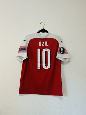 Embroidered OZIL 10 Arsenal Football Shirt Mens L Home Puma 18/19