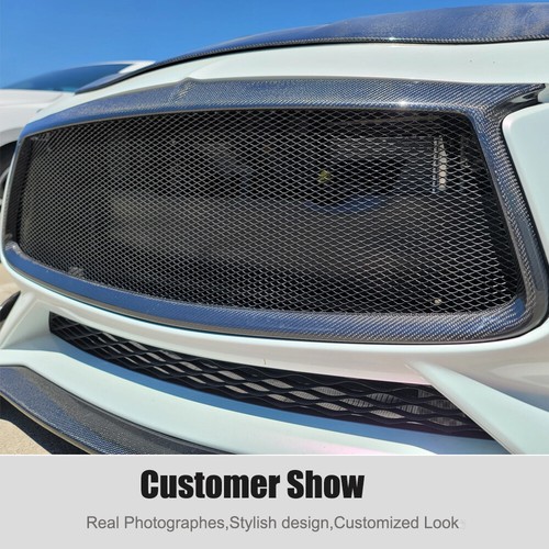 For 2017-2022 Infiniti Q60 Real Carbon Front Grill Outline Trim Cover Overlays - Bild 4 von 12