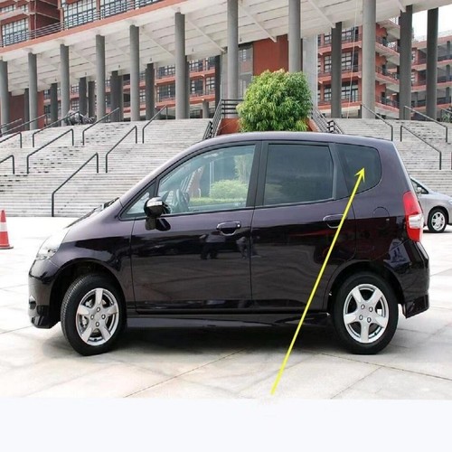 Rear Quarter Window Glass For 2006-2008 Honda Fit, Passenger Side Right, Tinted Tempered Glass-1350659