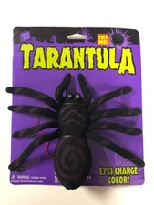 Tarantula LED Eyes Purple Scary Fuzzy Spider Arachnid Halloween 8 leg Decoration