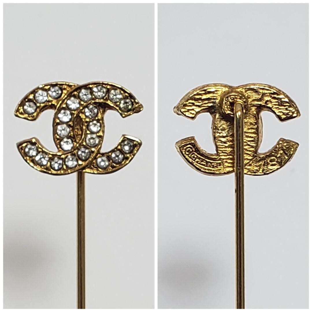 専用です❗️シャネル CHANEL Pin Brooch Coco Mark Rhinestone without Stomper Excellent