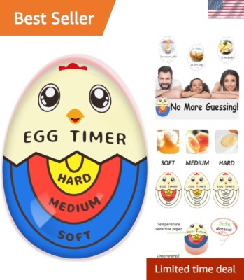 Innovative Egg Timer with Color Indicator - Ideal for Soft and Hard Boiled Eggs