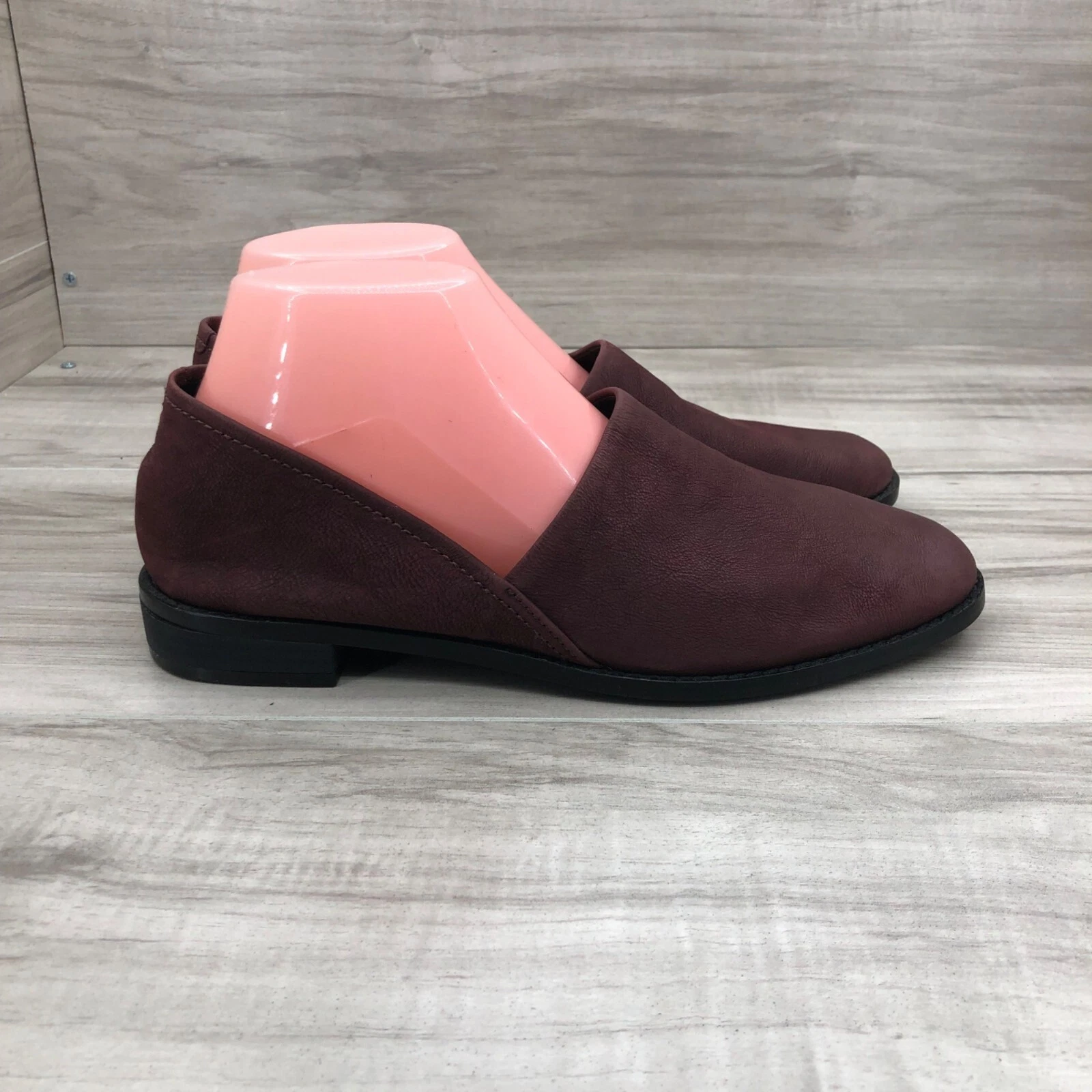 Scarpe Clarks mocassini comodi da donna 8 5 m in pura pelle bordeaux facili