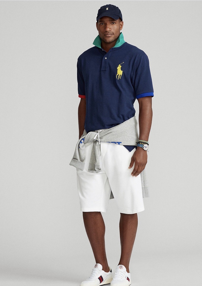 Ralph Lauren Men XXL Custom Slim-Fit ShortSleeve Blue Big