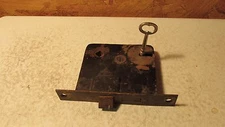 Antique Cast Iron Mortise Lock & Key  No. 1