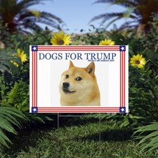 Dogs For Trump Yard Signs, Trump 2024 Yard Sign 18" X 12", 18" X 24" With Stakes