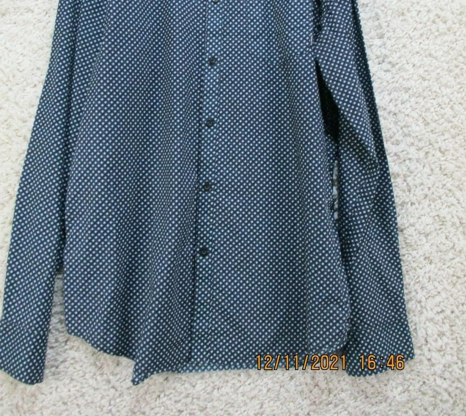 Camisa Billabong para hombre XL Negro Vestido con botones Manga larga Cuello Algodón Foto 2 de 4