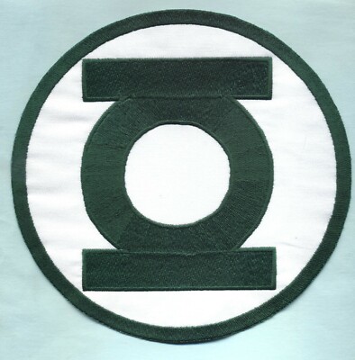 Large 8'' Green Lantern Corps Classic Style Embroidered Iron-On Patch