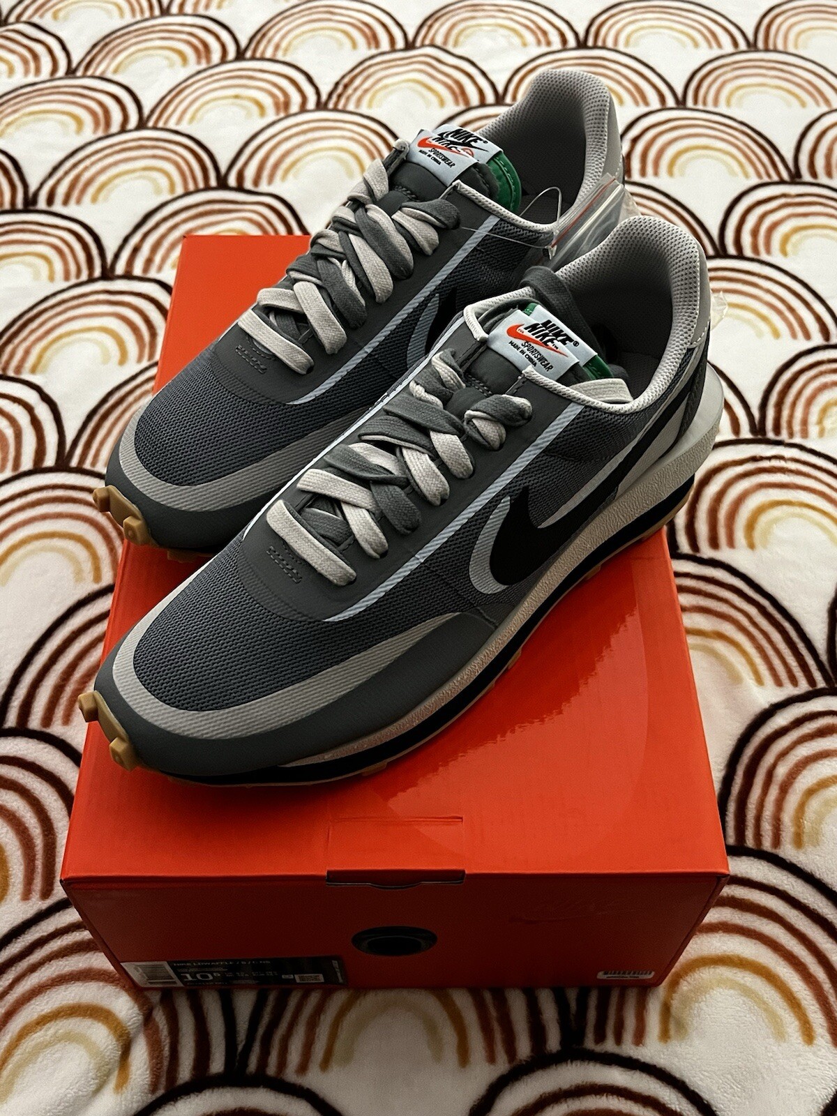 SACAI X NIKE Nike Sacai x Clot x LD Waffle 'Kiss Of Death 2' Uomo 10.5 Cool Grey DH3114 001