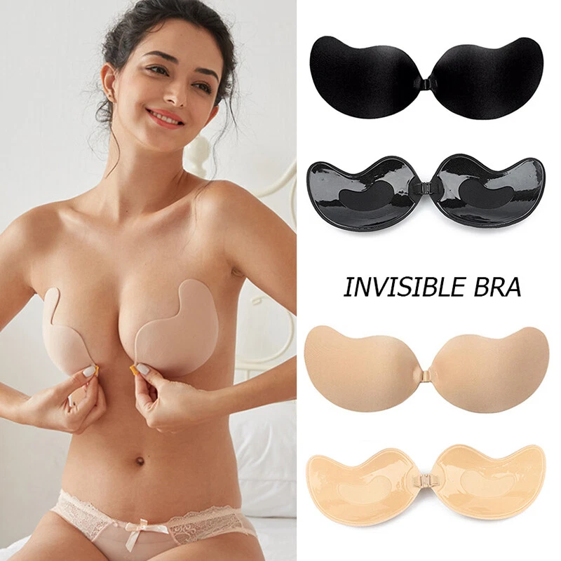 Invisible silicone on sale push up bra