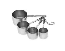 All-Clad Stainless Steel Polished Measuring Cup Set of 4 Silver Dishwasher Safe