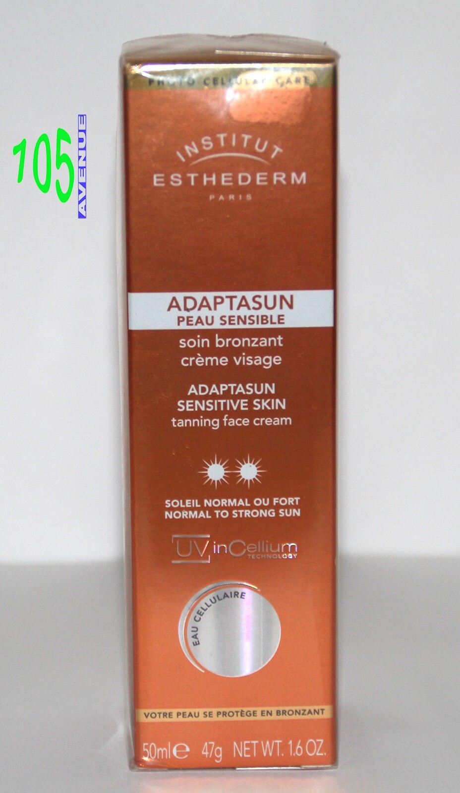 NEUF @@ ESTHEDERM Adaptasun Peau Sensible soin bronzant crème visage 50ml