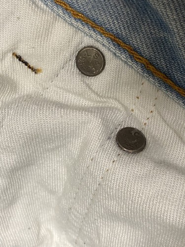 Vintage Levis Jeans Size 5 544 Button Fly Acid Stone Wash Mid Waist USA Made 90s - Picture 11 of 17