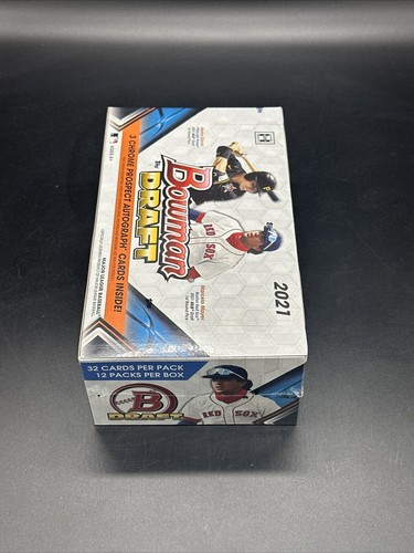 2021 BOWMAN DRAFT BASEBALL JUMBO HOBBY BOX FACTORY SEALED 3 Autos - Picture 4 of 5