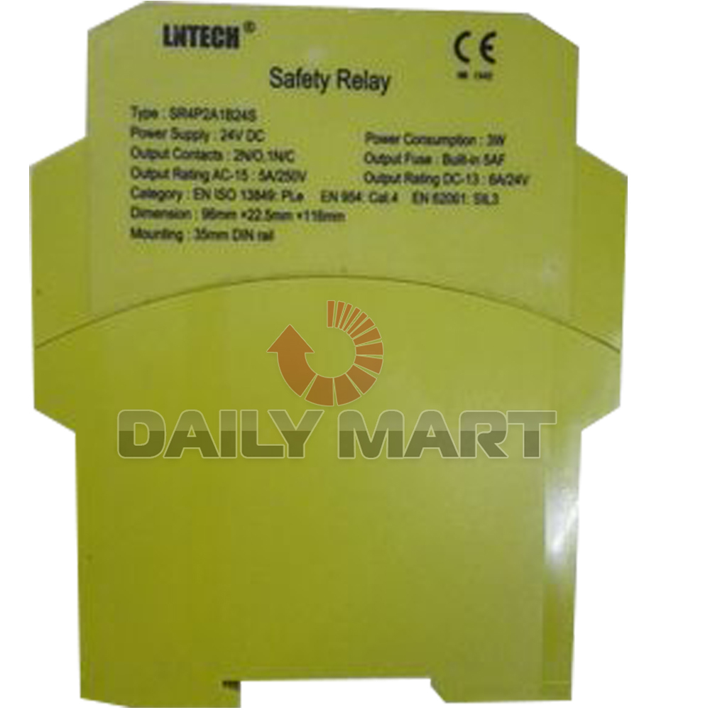 New LNTECH SR4P2A1B24S Miniature Safety Relay Used for Double Hands
