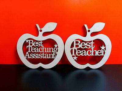 Pack of 6 100mm APPLES Need FREE holes JUST ASK Teacher Sign Christmas tree #07