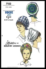 Vogue 7152 Pattern TURBAN Hat Designer Bergdorf Goodman Chemo Alopecia