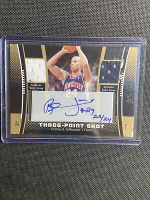 2004 UD Sweet Shot Three Point Shot Auto Richard Jefferson #22/24 Read Descripti