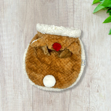 Reindeer Fleece Dog Cape Poncho  Pet Jacket  Hoodie  Puppy  Christmas Warm