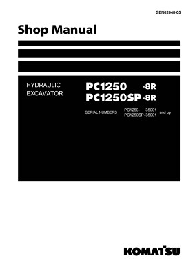 Komatsu PC1250-8R - Workshop Manual - Reparaturhandbuch  auf Papier