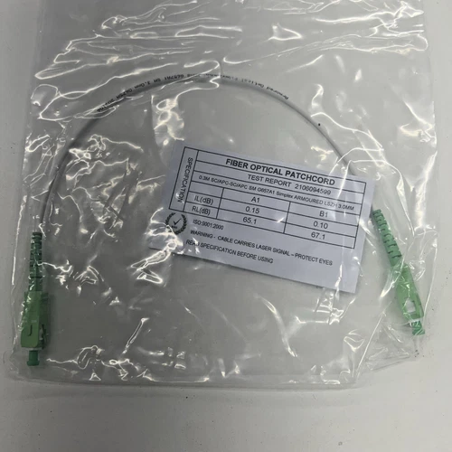 0.3m SC/APC-SC/APC SM G657A1 LSZH 3.0MM Fibre Optic patch cord cable