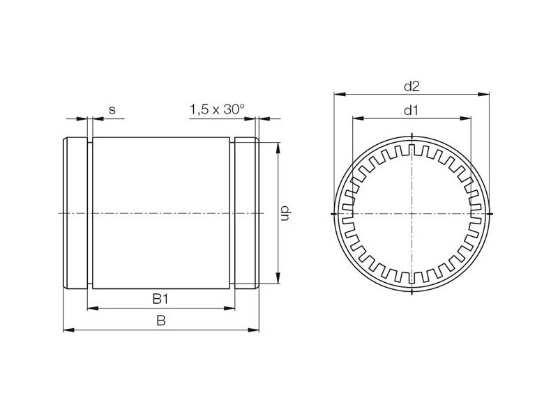 drylin R RA160M-01 | Vollkunststofflager, FDA-konform