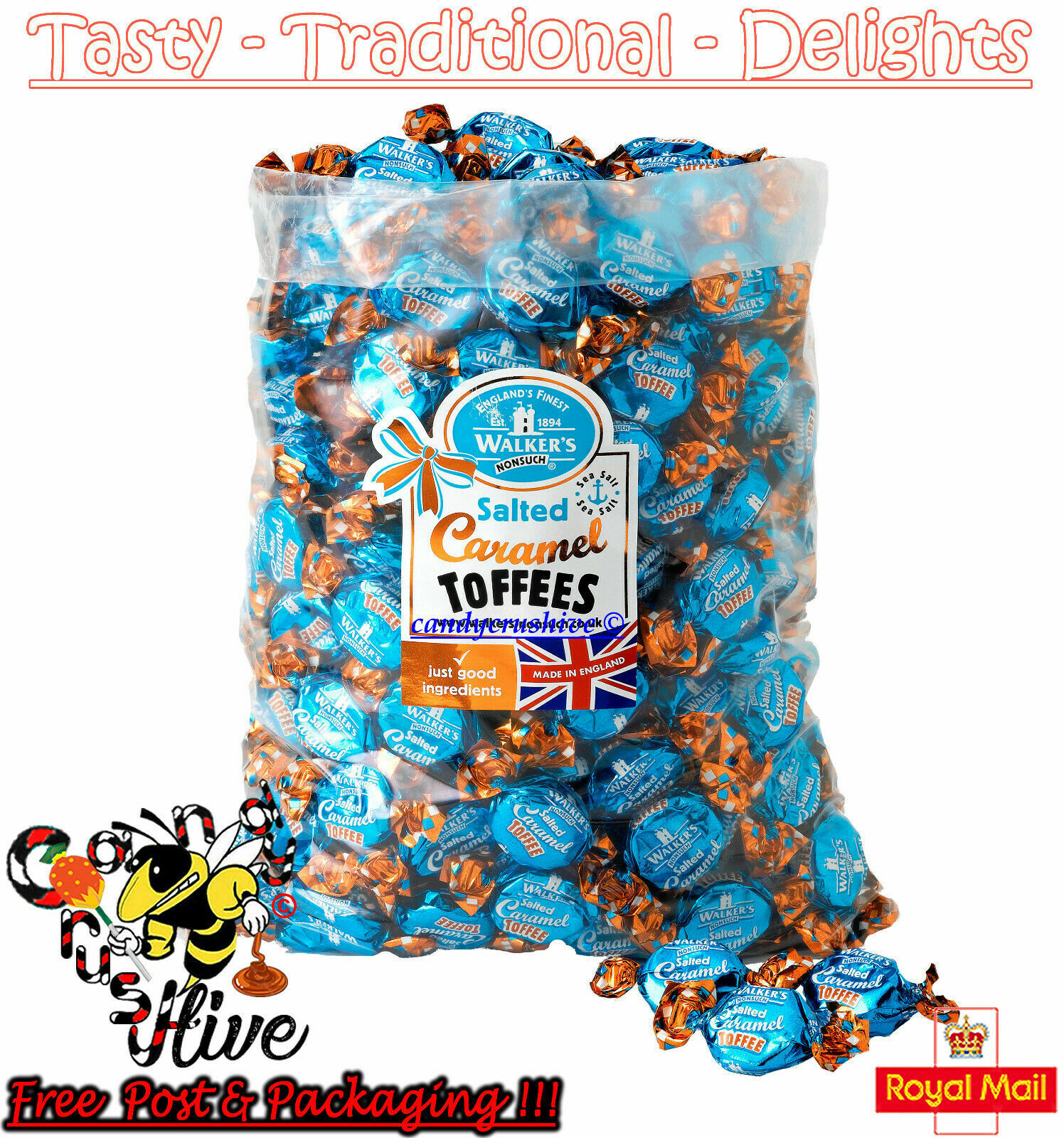 Walkers Nonsuch Salted Caramel Toffees Pick N Mix Retro Süßigkeiten Hochzeit Weihnachten