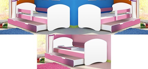 Jugendbett und Matratze mit einer Schublade Kinderbett  Weiß ACMA - Bild 7 von 46