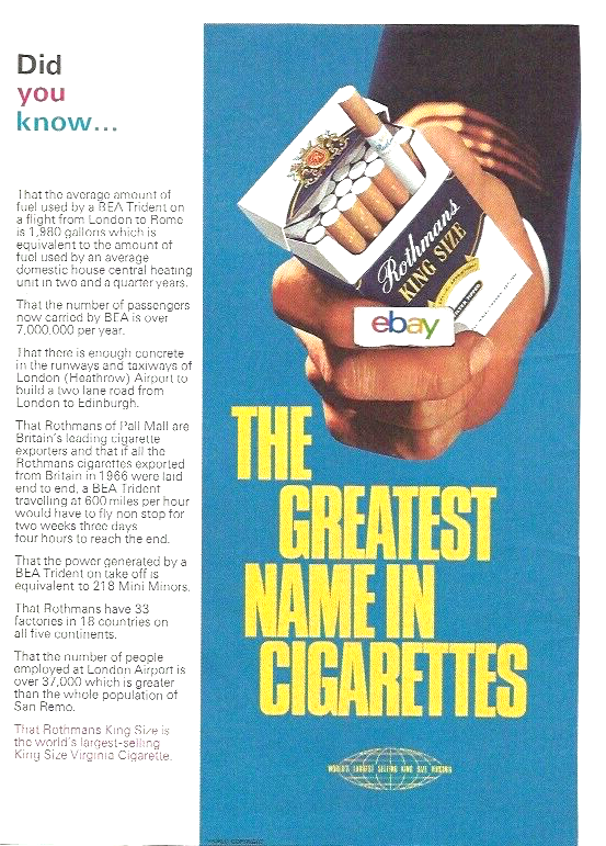rothmans cigarettes types ROTHMAN'S KING SIZE FILTER CIGAREETES THE GREATEST NAME 1966 DID YOU KNOW?  AD