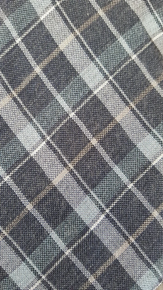 NEW Vince Camuto Men's Neck Tie Silk Museo Plaid Gray/White - Image 2 of 4