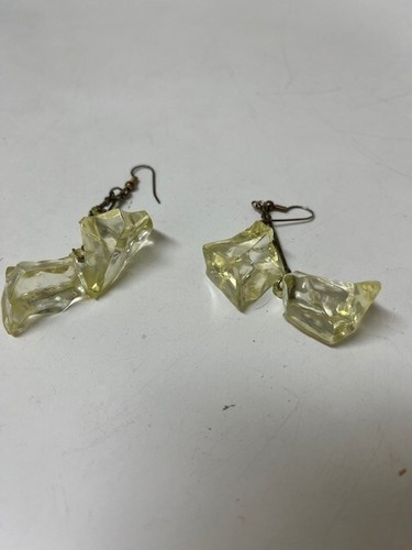 Vintage cube dangle earrings, - Gem