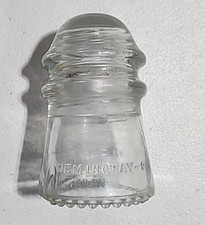 Vintage Antique Hemingray No. 9 Glass Insulators Clear Color - Made In USA