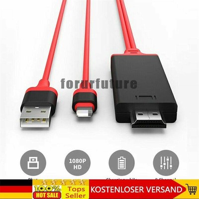 8 Pin Blitz zu HDMI Kabel Adapter Video Full HD TV für iPhone IPad ITouch TOP#