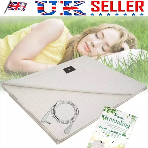 Organic Grounding Sheet 10% Silver Full/Double for Bed Sleeping Therapy Safy UK~