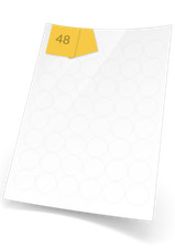 Round Clear Transparent See Through Waterproof A4 Laser Printer Labels 