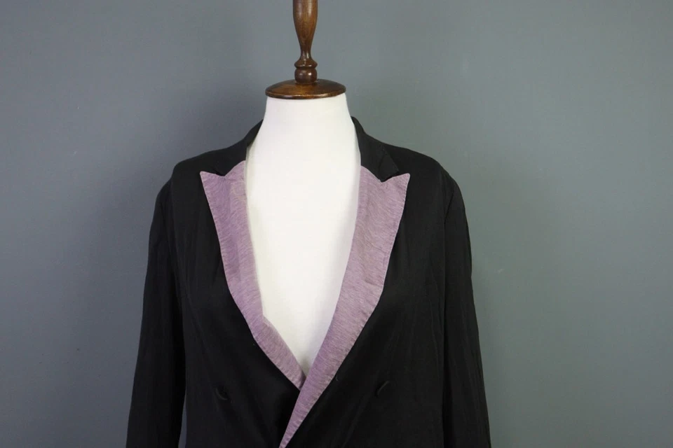 Chaqueta 3.1 PHILLIP LIM Negra Seda Doble Pecho Negra M Foto 2 de 4