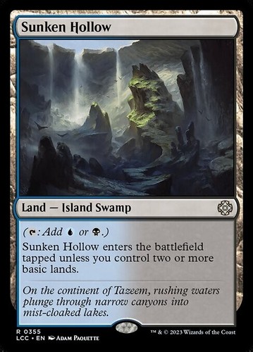 *MtG: 4x SUNKEN HOLLOW - Commander: The Lost Caverns of Ixalan Rare - magicman*