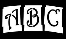Alphabet Letter Stencils Set A-Z Harrington Font Vintage Style Sizes 15mm -100mm