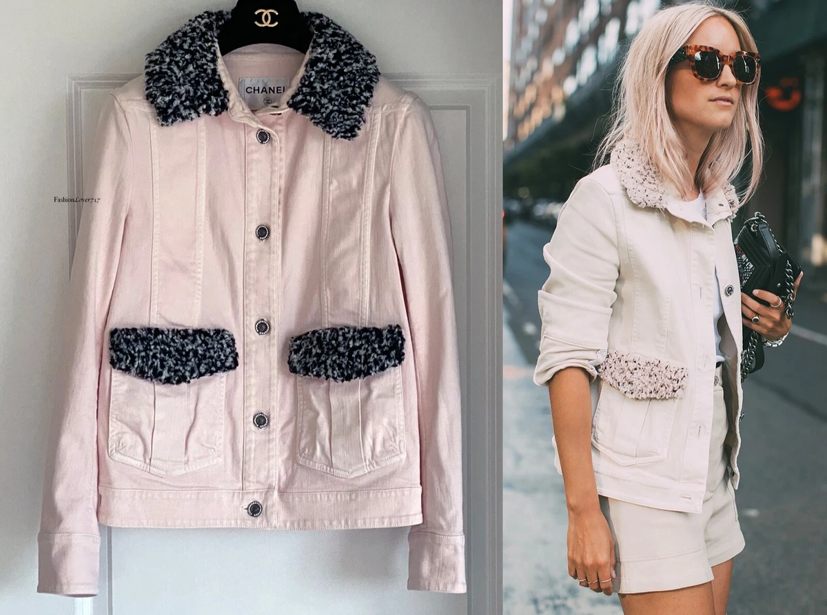 pink chanel tweed jacket blazer