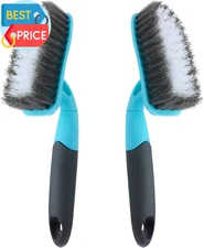 2-Pack Scrub Brush for Cleaning with Long Handle Medium Firm Brush Bathroom