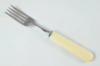 Nuovissimo manico in crema originale forchetta bistecca finitura a specchio realizzato a Sheffield