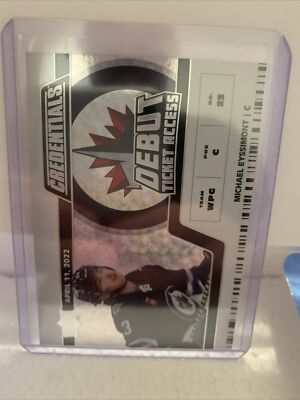 Michael Eyssimont  2022-23 Credentials Debut Ticket Access Ap 11 ,2022 #087/999