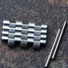 4 NOS spare links for NSA watch band steel 7-row brushed & polished bracelet 