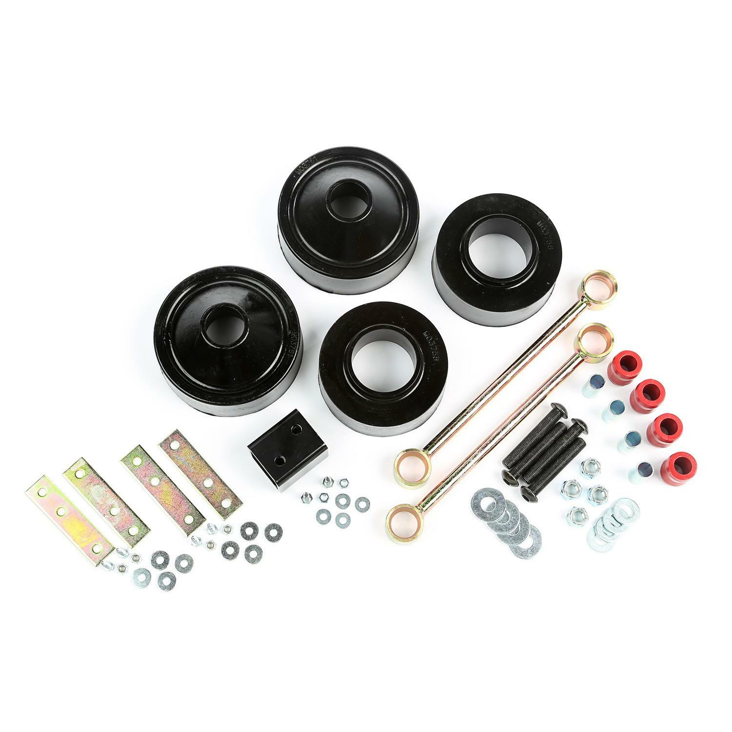 Kit de rehausse 1.75" avec cales en polyuréthane rigide pour suspension Jeep JK