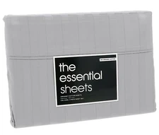 Bloomingdales Essentials Organic Dobby Stripe Sheet Cal King 4 Piece Set H2308F