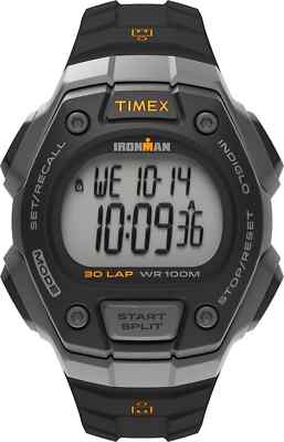Timex T5K821, Men's Ironman 30-Lap Resin Watch, Alarm, Indiglo