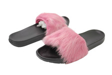 UGG ROYALE BERRY TIPPED TOSCANA FUR SLIDES SLIPPERS SIZE 11 US