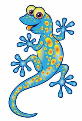 Aufkleber Sticker Lizard Eidechse Gecko blau Autoaufkleber