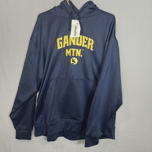 Gander Mountain Hoodie Pullover Men's Blue Long Sleeve Logo Sz 2XL NWT