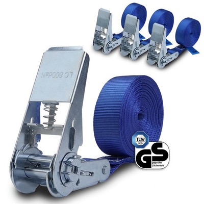 Lashing Strap with Ratchet Set of 4 | MOT Tested | 4m or 6m | 25mm Wide | Ra...